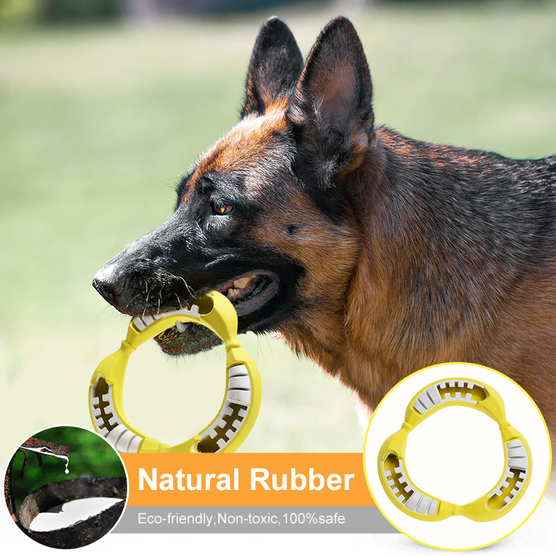 Hot Selling Products For 2022 Dog Pet Toys Natural Rubber Banana Ring Frisbeed Interactive Outdoor Training Dog Toy