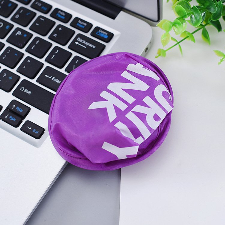 Custom Polyester Nylon Pet Dog Fying Disc Toy Round Folding Flyer with Matching Pouch for Advertising