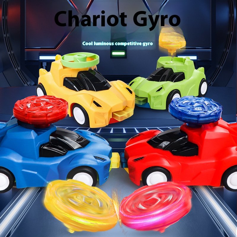 New children's collision deformation alloy gyro toy for tank frisbee launcher cool glowing interactive game