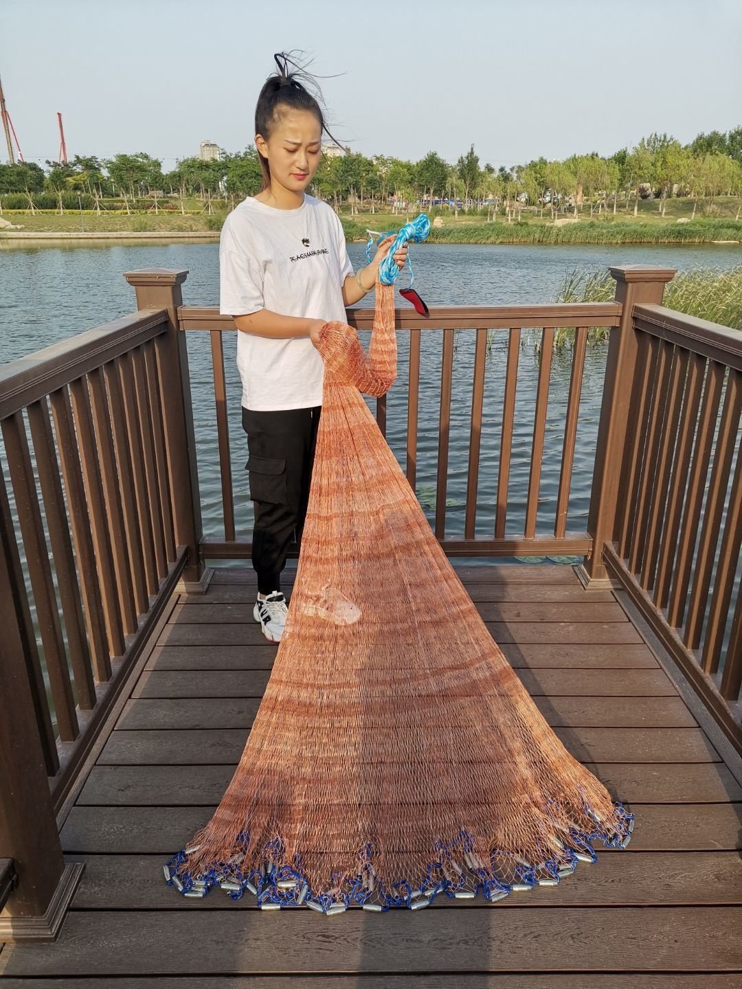 Portable tire line atarraya para pescar throw drawstring fishing net without frisbee hand cast net
