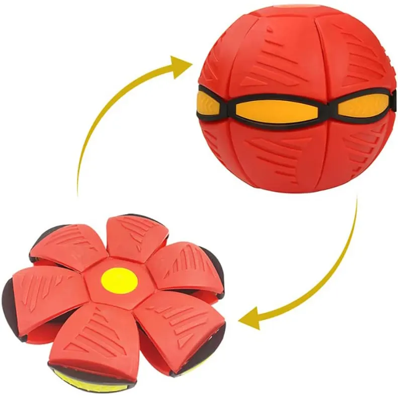 Park Outdoor Sports Toys Saucer Venting Ufo Magic Bouncing Jumping Frisbeed Kids Children Puppy Flying Disc Light Elastic Dogs B