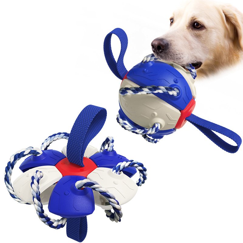 2023 New design dog rope flying disc outdoor training toy dog toys for agressive chewers