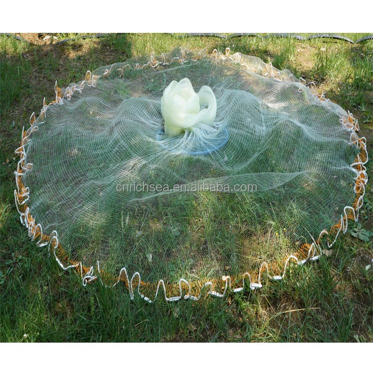 Agricultural and Fishing Hand Thrown Nets 10FT American style monofilament frisbee net