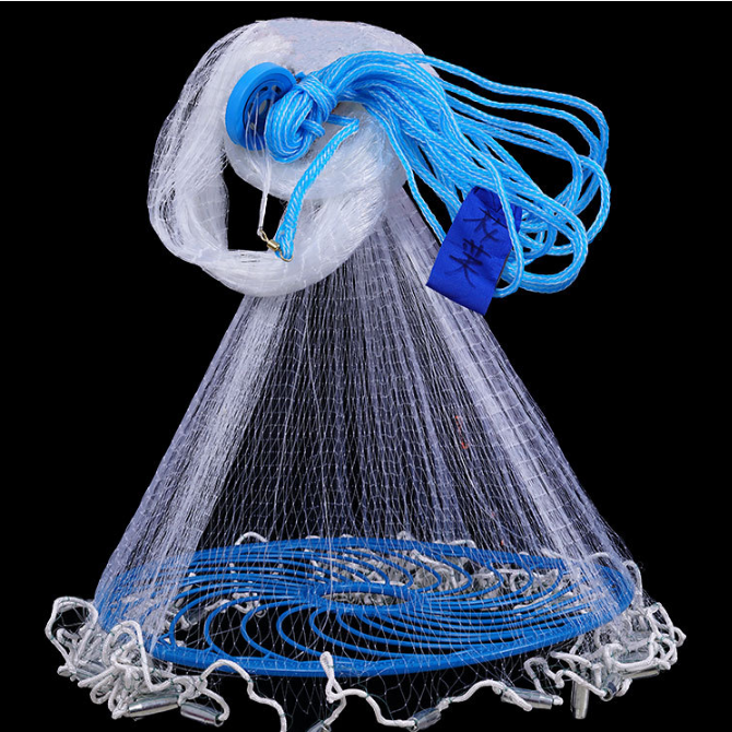 American Cast netting Frisbee catch fish net 3/4.2/6/7.2m diameter for fishing