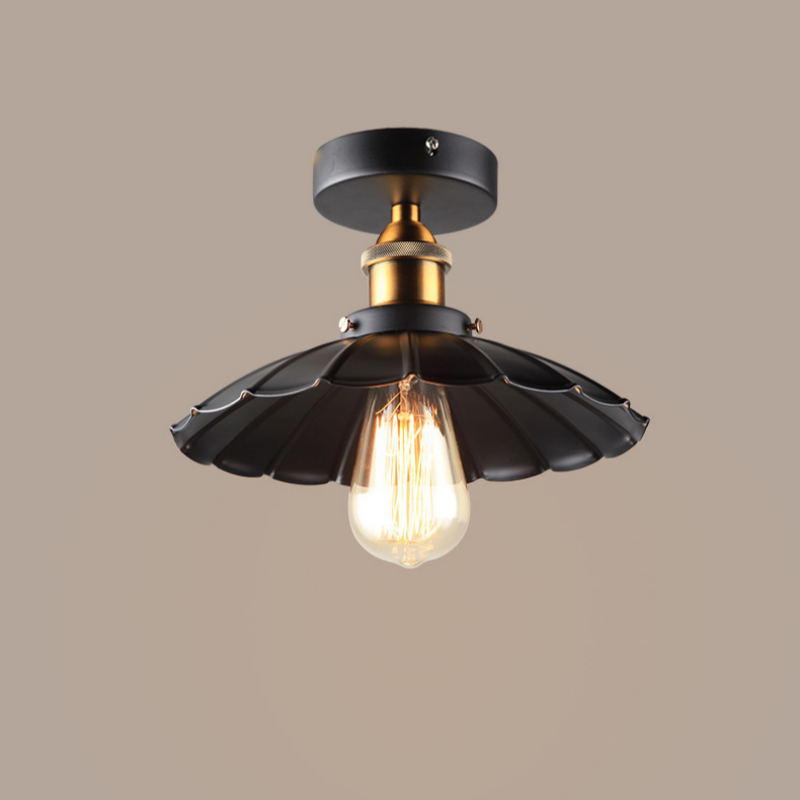 Ceiling light, loft, retro industrial style coffee shop, restaurant, bar table, single head iron frisbee ceiling light