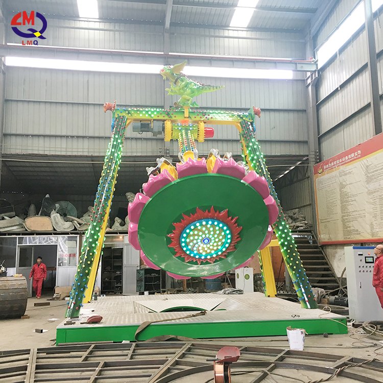 Amusement Park Rides Carnival Spinning Swing Ride Small Hammer Pendulum Rides Mini Frisbee For Kids