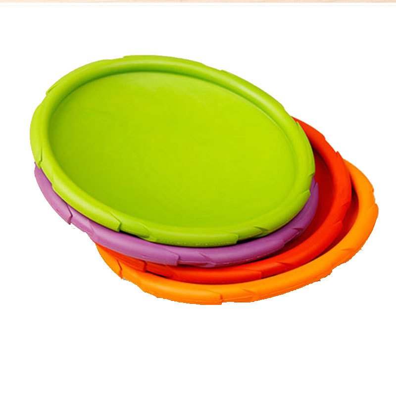 Factory Wholesale Pet Product Durable Interactive Train Rubber Floating Dog Flying Disc Toy