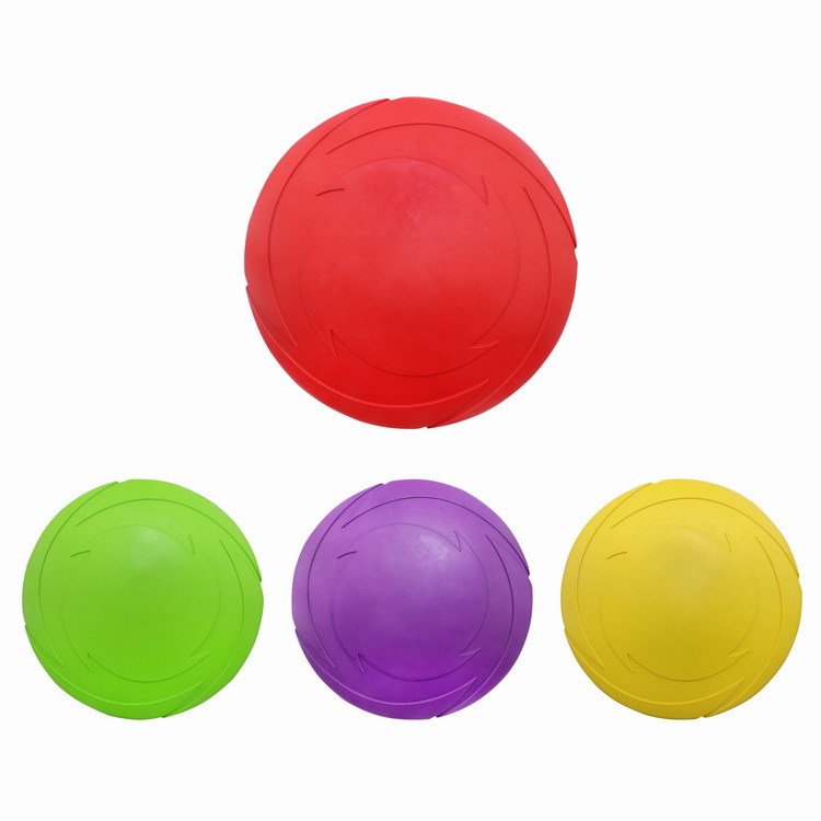Factory Wholesale Pet Product Durable Interactive Train Rubber Floating Dog Flying Disc Toy