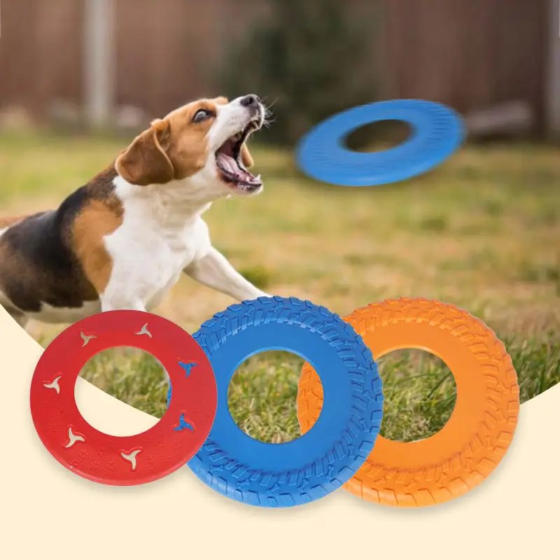 New invention toys thick detachable training dog durable car tyre flying disc