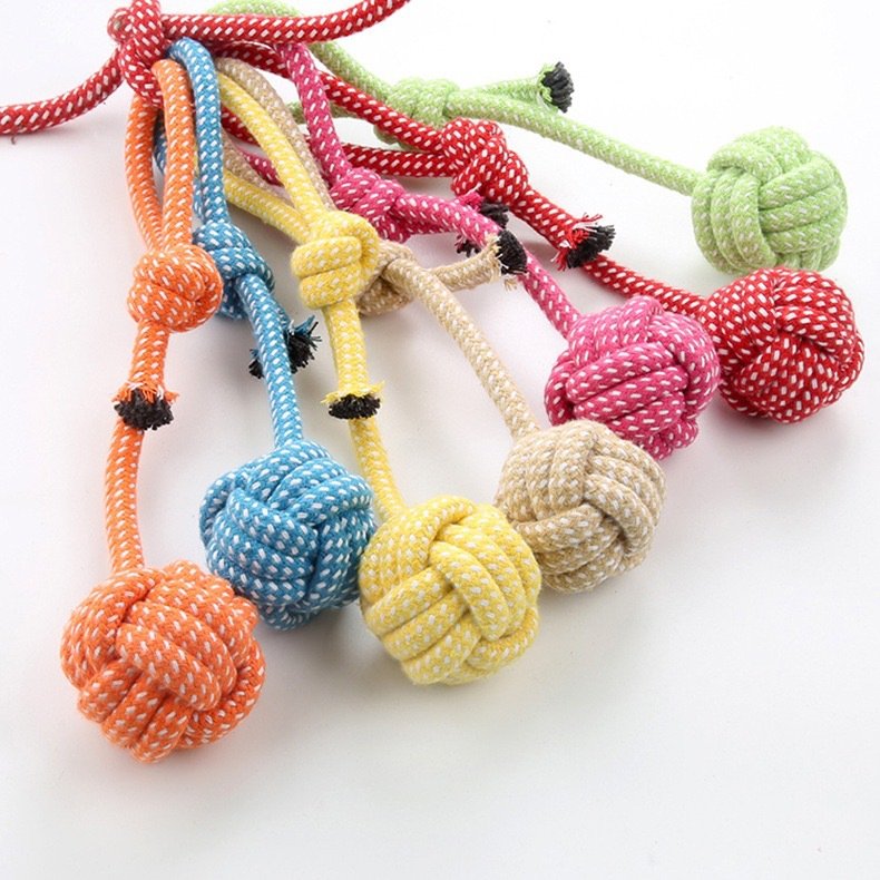 Joymay wholesale pet chew rope toy tough dog toys fun Rope frisbee set pet toys and accessories for Small and medium-sized dogs