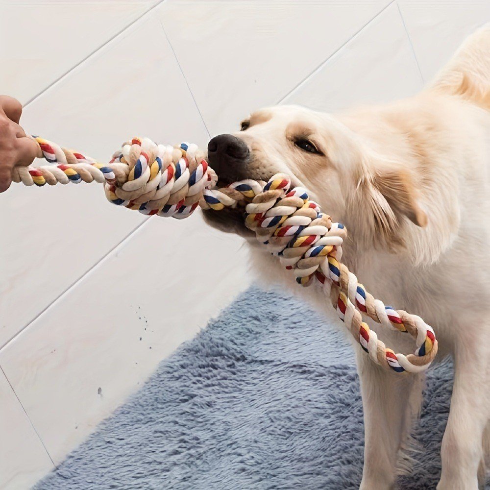Joymay wholesale pet chew rope toy tough dog toys fun Rope frisbee set pet toys and accessories for Small and medium-sized dogs