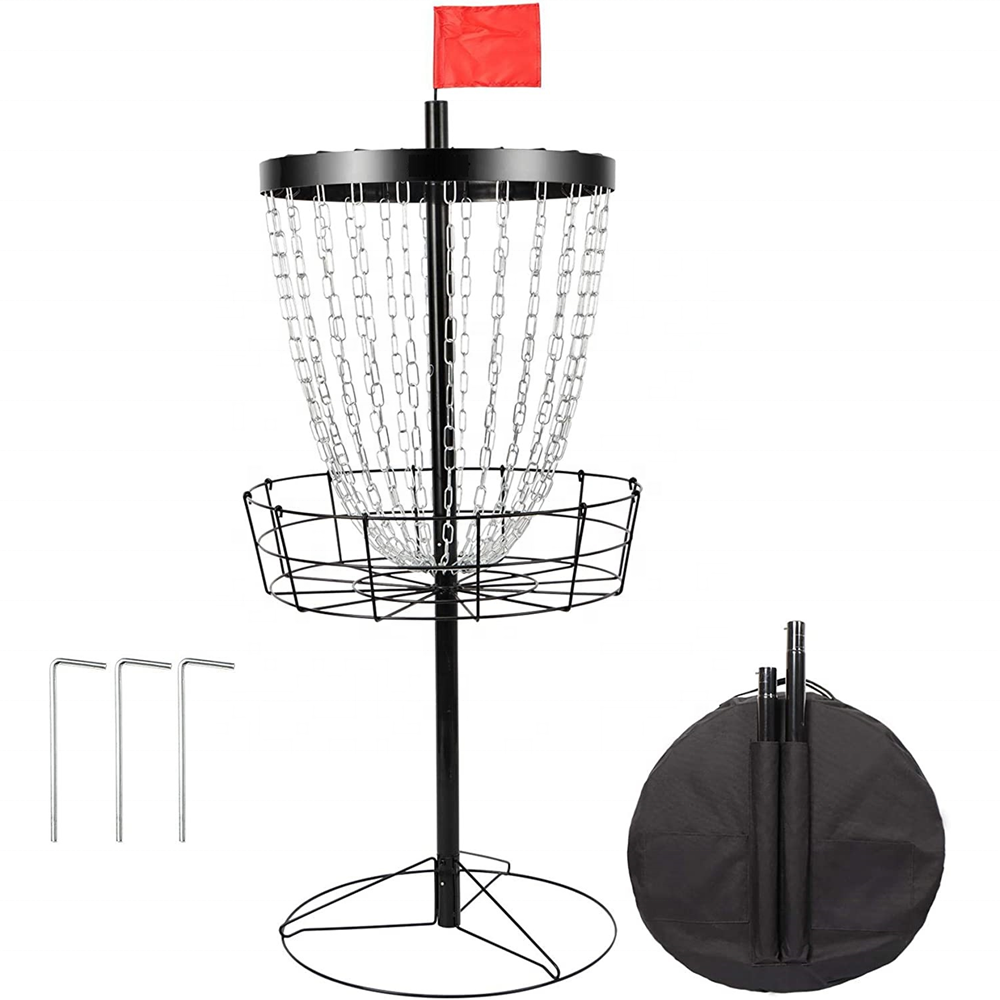 Light Weight Practice Equipment Portable Frisbeed Target Disc Golf Target Disc Golf Baskets With 24 Chains