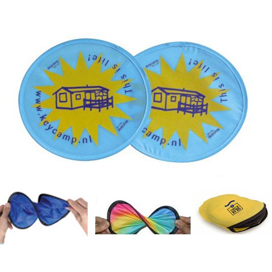 Blank Nylon Round Foldable Hand Fan with Pouch Plain Sublimation Polyester Fabric Flying Disc for Kids Drawing