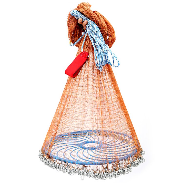Fishing Net Nylon Hand Throw Lead Sinker link Fishing Cast Nets