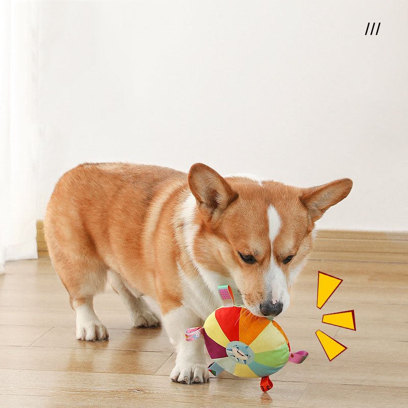 Factory Direct Dog Frisbee Toys Pet Plush Sound Interactive Teething Bite Resistant Toys for Dog Training