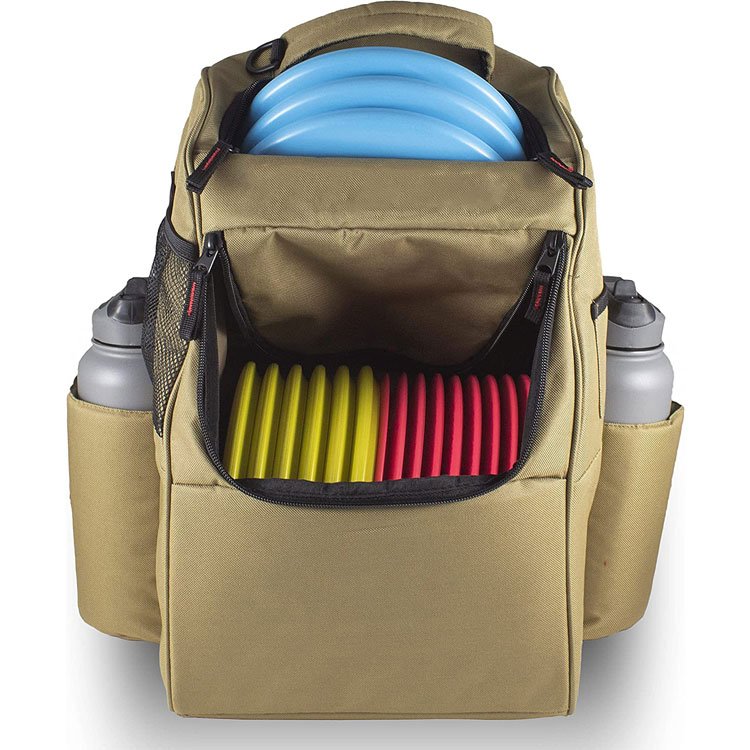 Frisbee golf discgolf bag discs huck pack multi-functional dividers tactical grip disc golf bag backpack