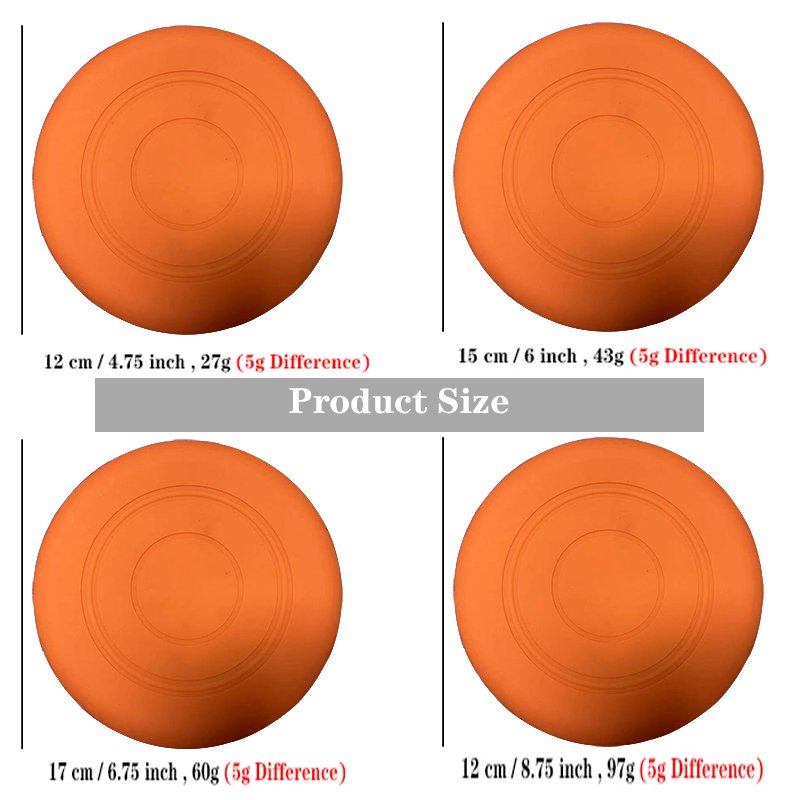 Pet supplier silicone flying disc toy outdoor playing lawn game 17 * 17 *0.7 cm 55g blank mini flying disc silicone