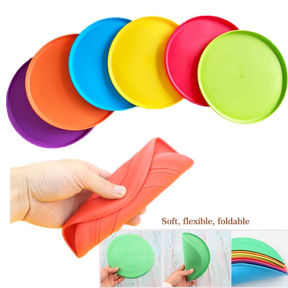 Pet supplier silicone flying disc toy outdoor playing lawn game 17 * 17 *0.7 cm 55g blank mini flying disc silicone