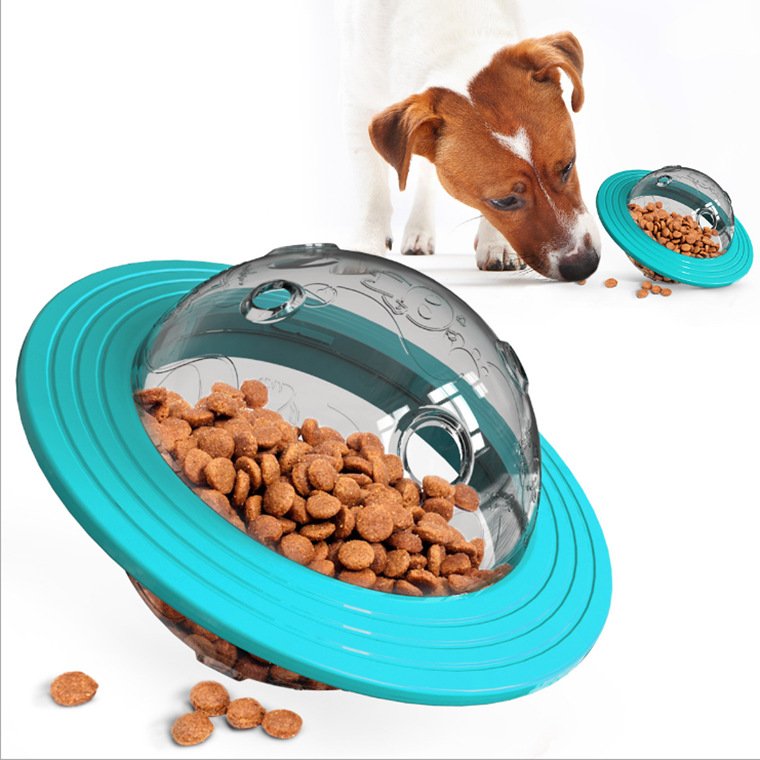 Dog Anti-Boring Interactive Toys Food Spiller Bite-Resistant Toys Frisbeed Puzzle Molar Balls Puzzle UFO Dogs Food Puzzle Feeder