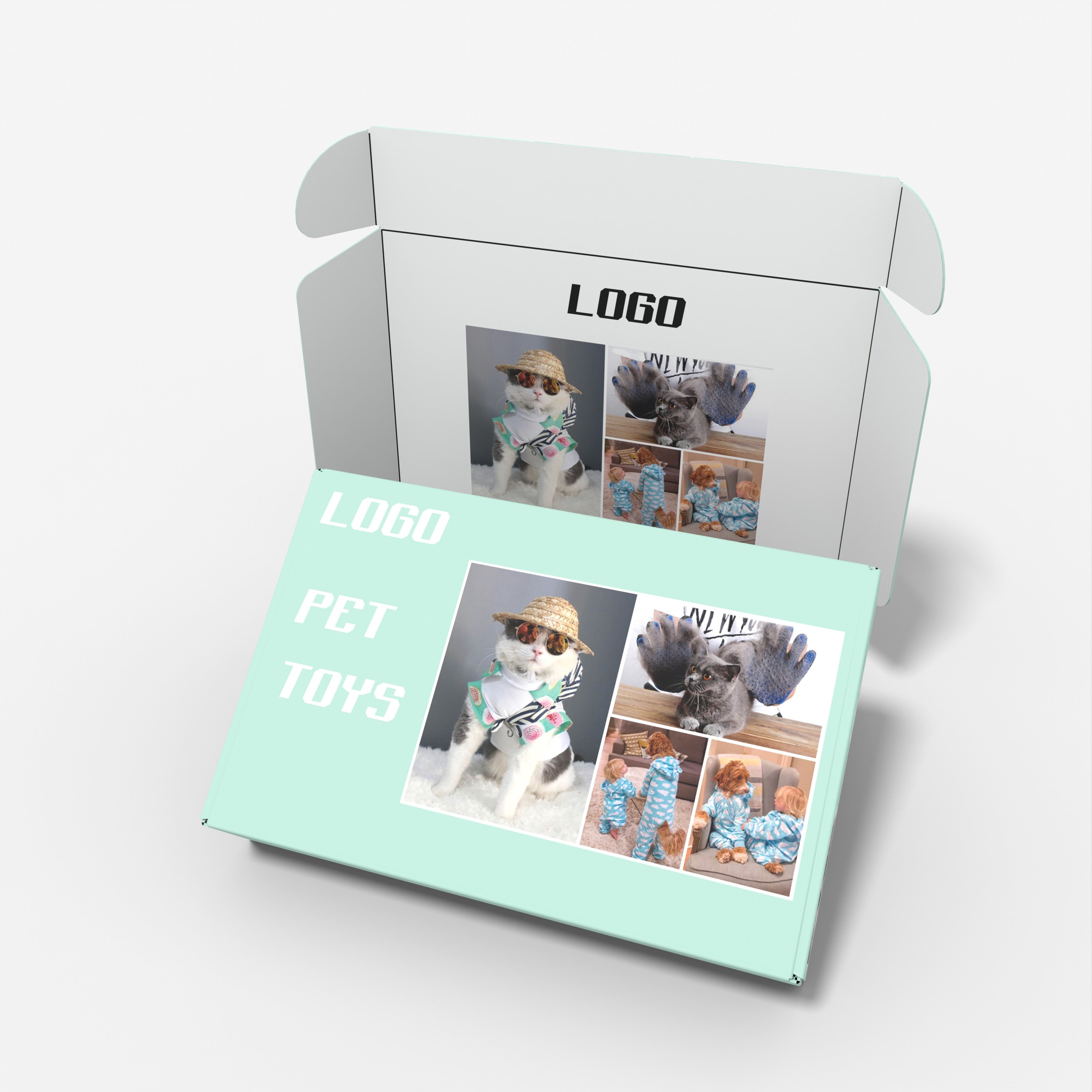 Custom Simple Design Pet Toy Packaging Box Pet Ball Frisbee Eco Friendly Paper Box High Quality Corrugated Airplane Box for Pets