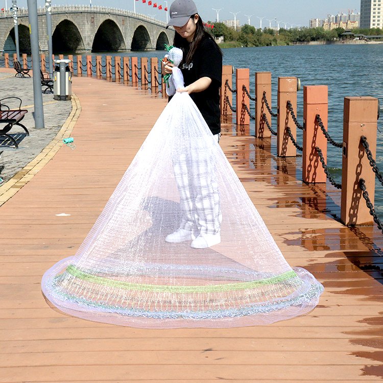 Sale Hand Cast Net fishing Throw Catch Drawstring Casting Fishing Net China Fish Trap Net Nylon