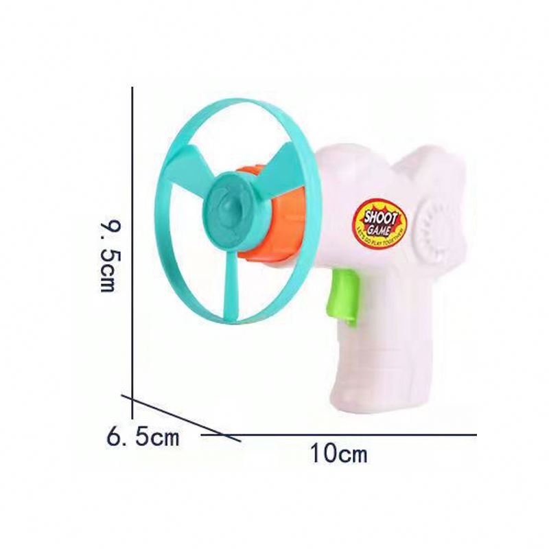 Cheap Toys Spinning Gun Flying Saucer Toy Guns For Kids Shooting Flashing Light Up Frisbeed Gun Toys