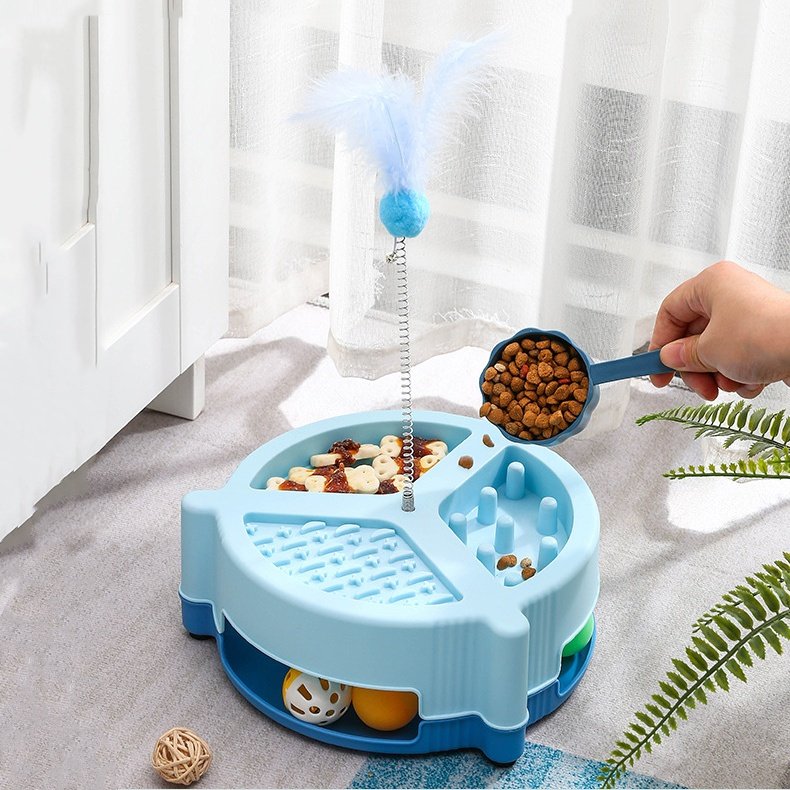 Funny Pet Toys Crazy Ball Disk Interactive Amusement Plate Moving Turntable Cat Toys