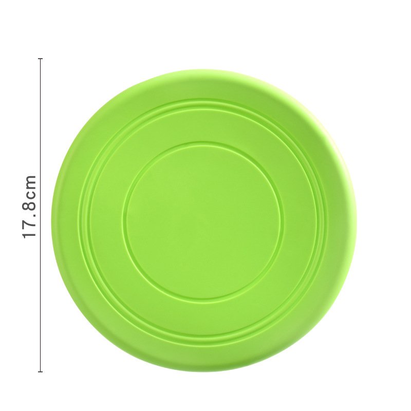Factory Custom Round Pet Dog Pet Training Chew Toys Bite Resistant Silicone Flying Disk Frisbeed Pet Flying Disc