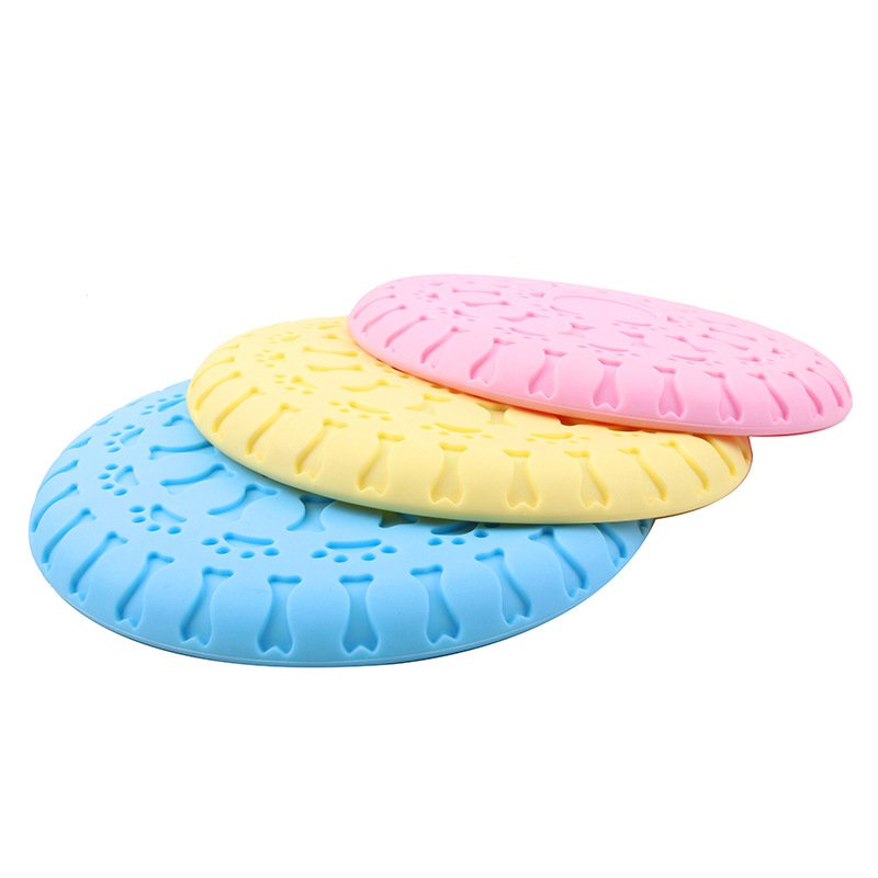 Multifunction TPR Durable Biting Resistant Pet Interactive Toy Round Anti-slip Frisbeed Dog Outdoor Training
