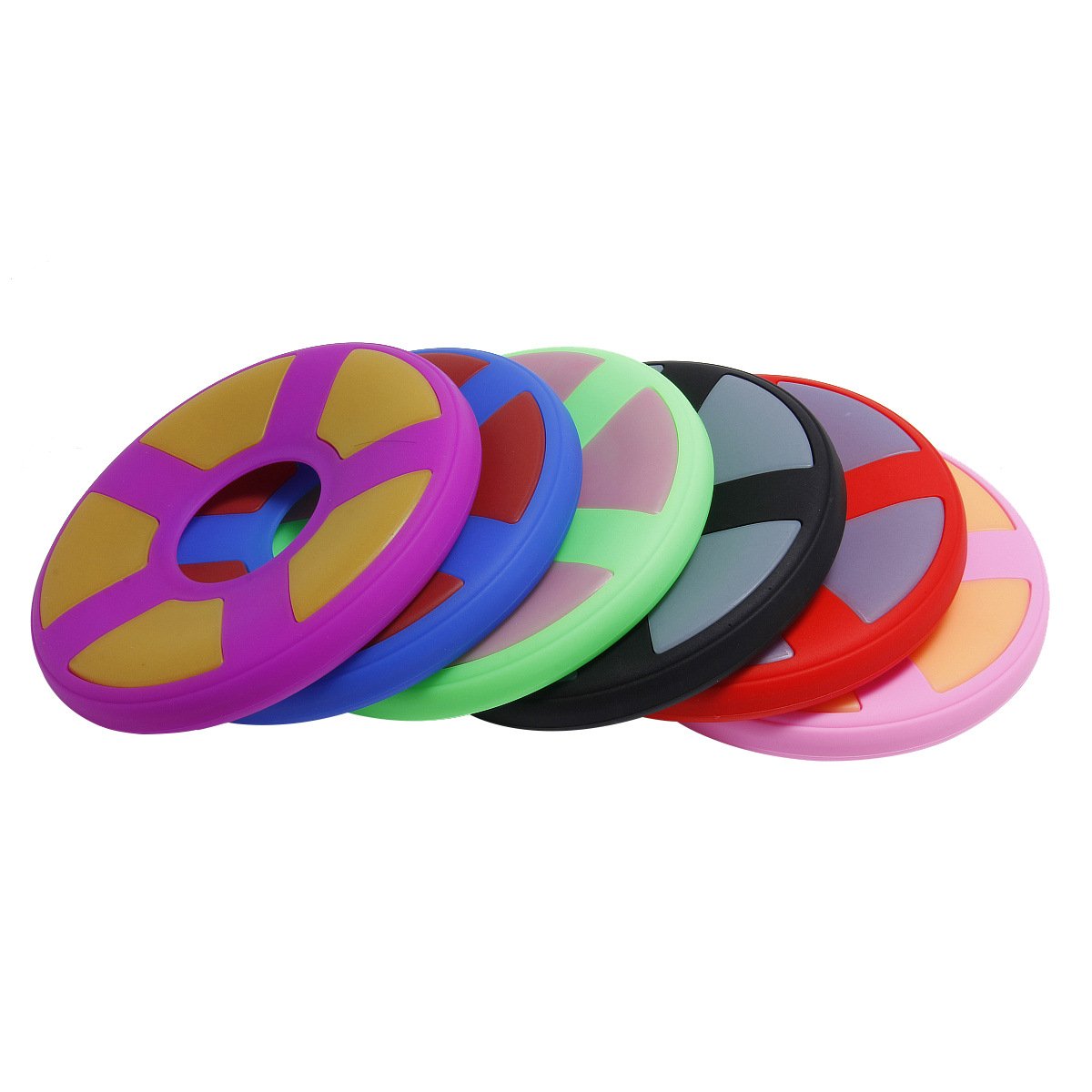 Interactive Pet Toss Toys Luminous Flying Disc Light at Nighttime Frisbee led Toy Silicone Glow in Dark Dog Frisbee