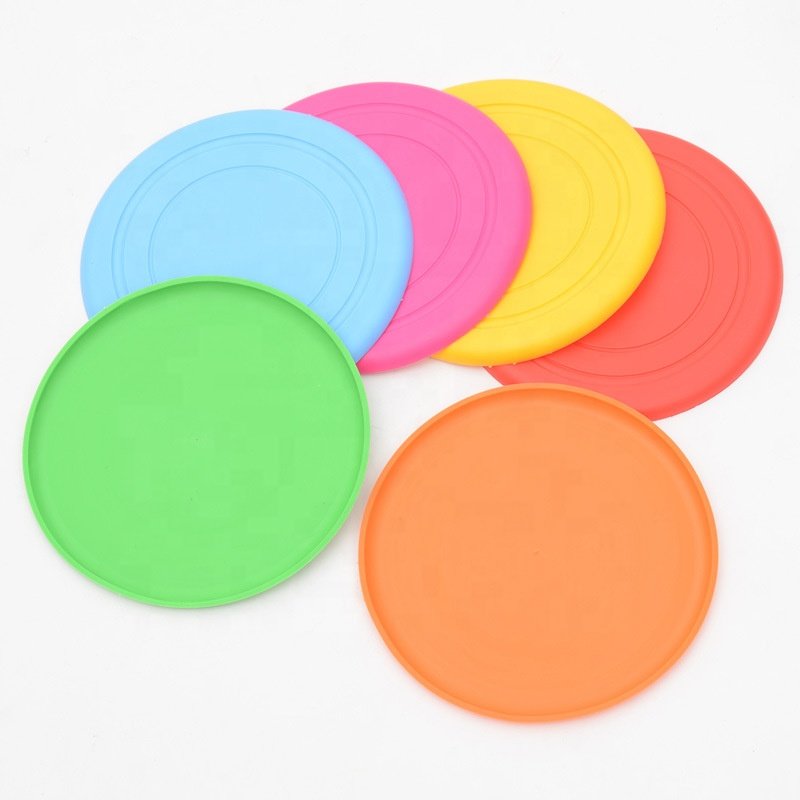 Hot Sale Custom TPR Soft Silicone Mini Flying Disc Dog Training Toy Children Pet Dog Frisbee