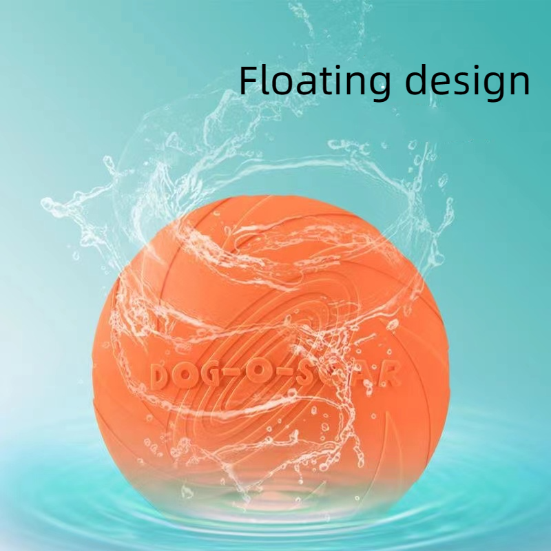 Pet toy Dog Frisbee Pet toy Frisbee Dog silicone bite resistant Frisbee can float training throwing toys Non-toxic Natural Soft