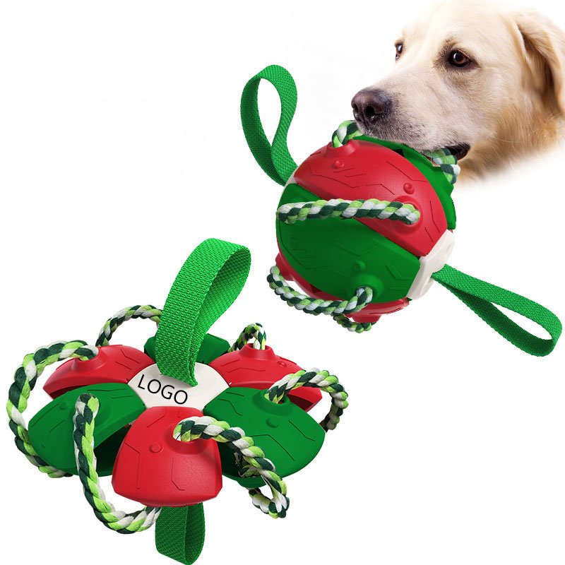 custom Pet supplies selling interactive outdoor frisbee training football Chew dog toy