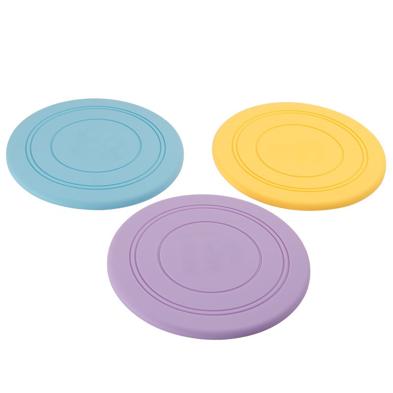 Dogs Flying Disc Training Interactive Puppy Flyer Lightweight Soft Floating Saucer for Small Medium Outdoor Sport Training Toys