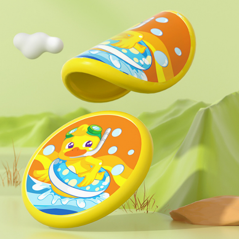 Factory price summer funny foldable flying disc custom pattern colorful children mini frisbee for outdoor
