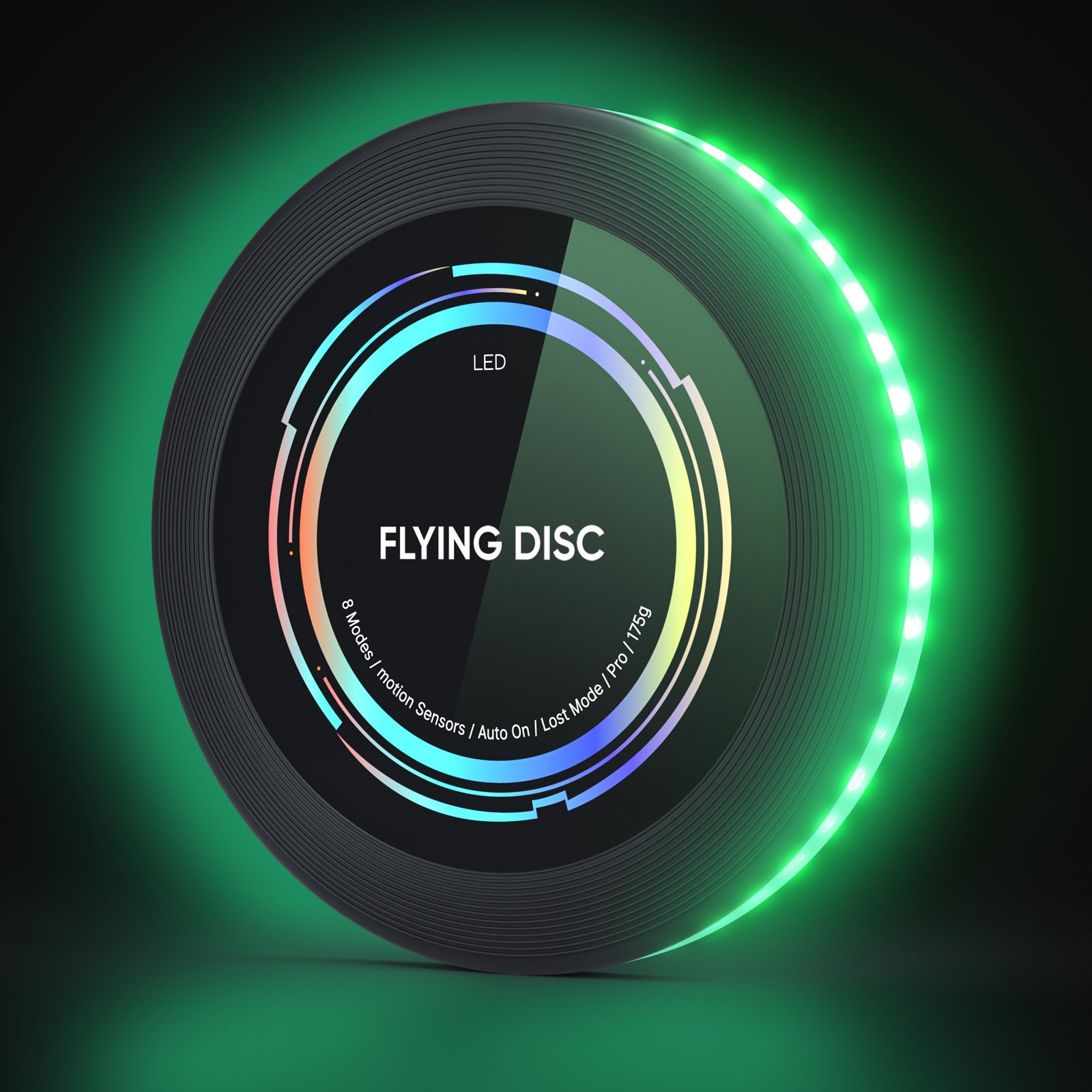 Rechargeable Led Flying Disc Type-c interface Led Flying Disc toy 8 lighting modes Led Outdoor Sports Frisbeed