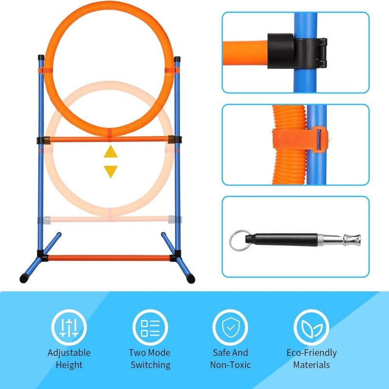 Dog Agility Equipment Set Pet Obstacle Training Course Tunnel Pole Kit