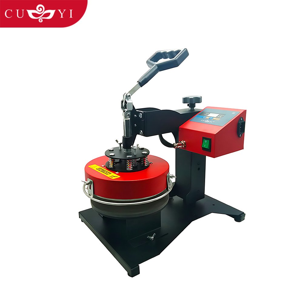 2024 CUYI round heat press machine 20cm sublimation printing fans Frisbee flying disc heat transfer sublimation machine