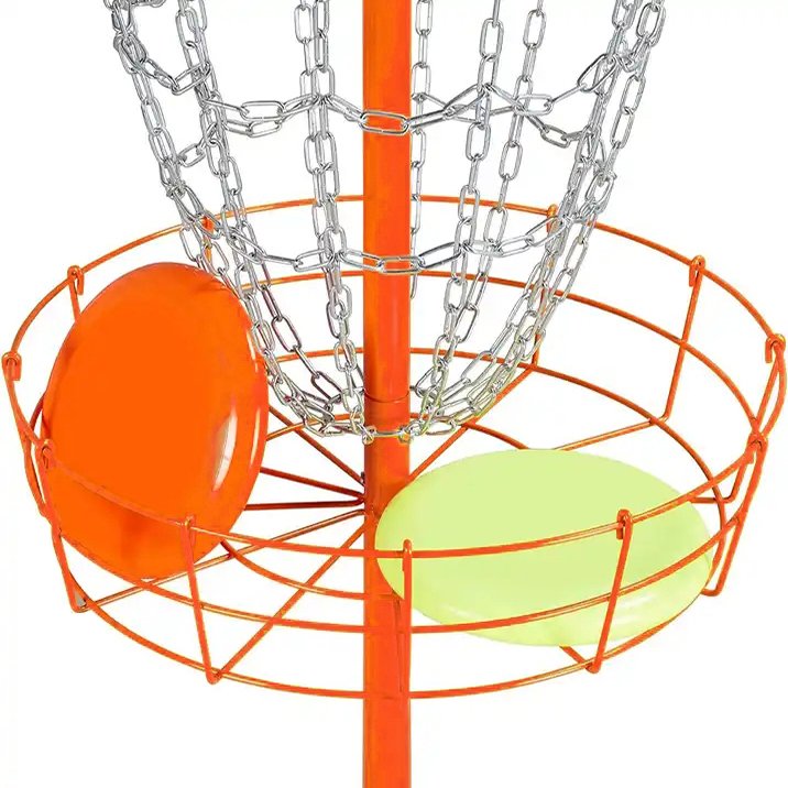 Disc Golf Basket, Portable Disc Golf Target with Heavy Duty 24 Chains Professional frisbee Golf Basket Set