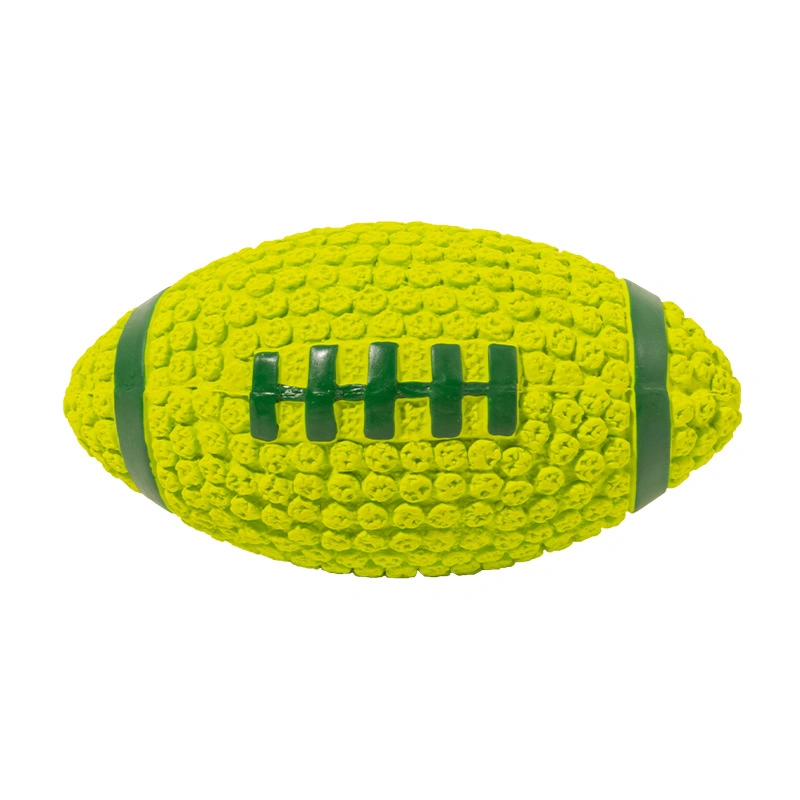 Durable Pet Toys Soft Pommel Latex Rugby Sounding Dog Toy