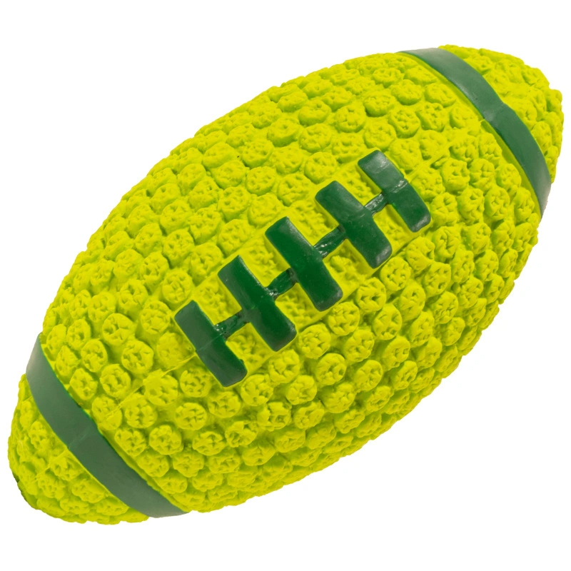 Durable Pet Toys Soft Pommel Latex Rugby Sounding Dog Toy