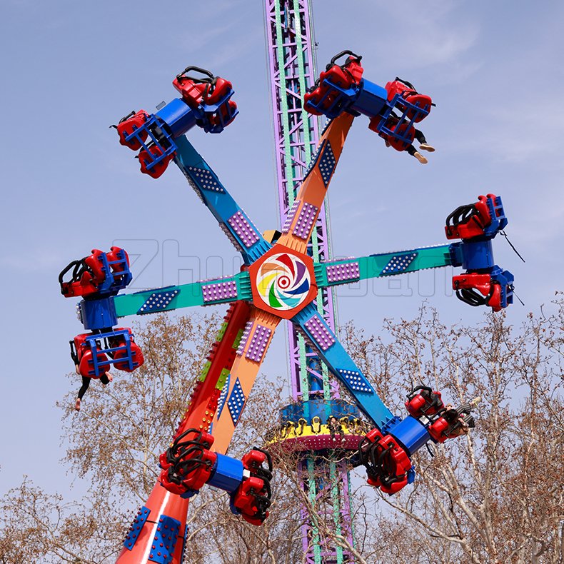 Amusement Park Facilities 360 Degree Frisbee Fun Fire Wheel Adult Thrill Rides Carnival Attraction Rides