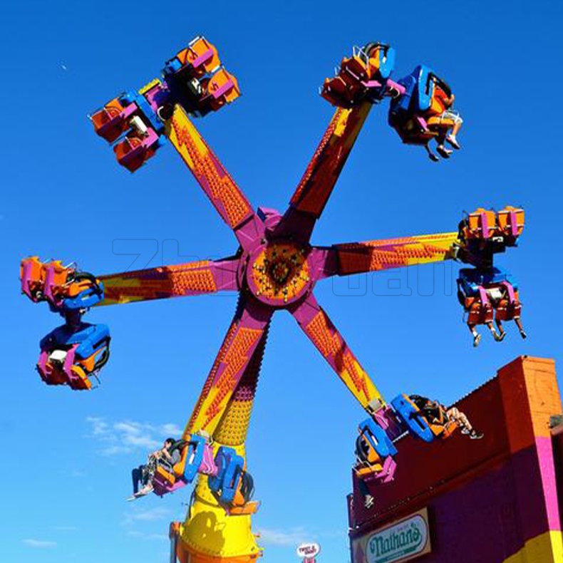 Amusement Park Facilities 360 Degree Frisbee Fun Fire Wheel Adult Thrill Rides Carnival Attraction Rides