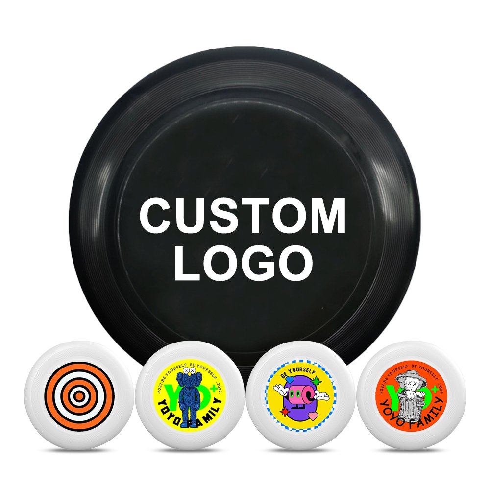 Factory custom logo plastic training print pattern summer beach sports outdoor camping game frisbeed