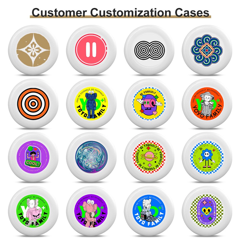 Factory custom logo plastic training print pattern summer beach sports outdoor camping game frisbeed