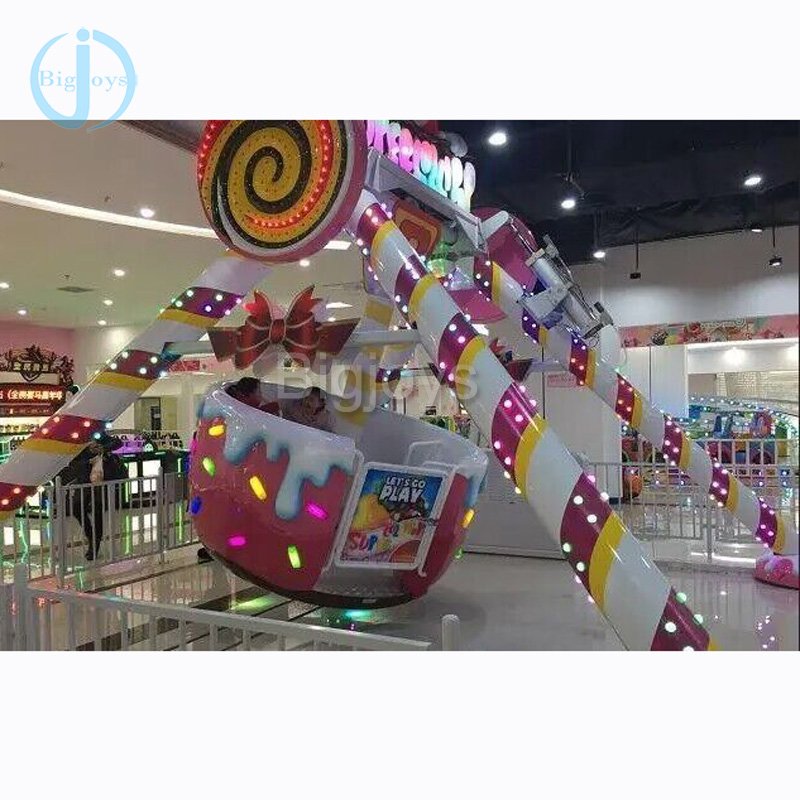 Kids Amusement Park 5 Seats Frisbee Hammer Spinning Mini Pendulum Ride