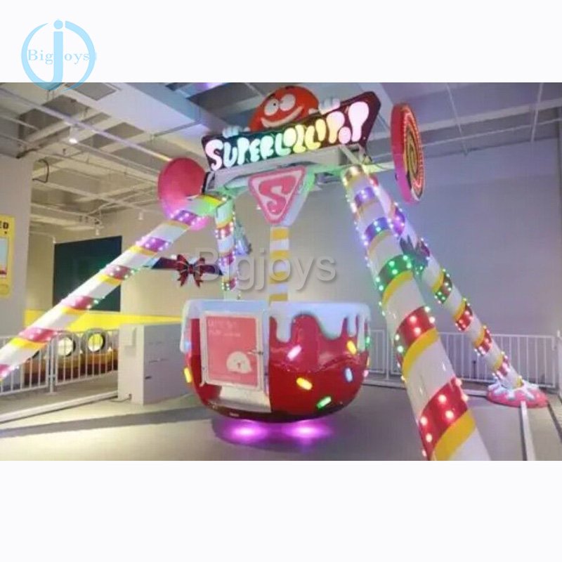 Kids Amusement Park 5 Seats Frisbee Hammer Spinning Mini Pendulum Ride