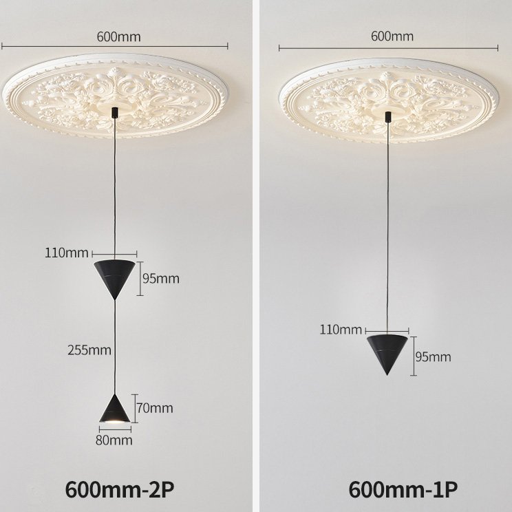 Danish vintage Pendant light with carved resin ceiling Frisbee simple design chandelier for dining table living room bedroom