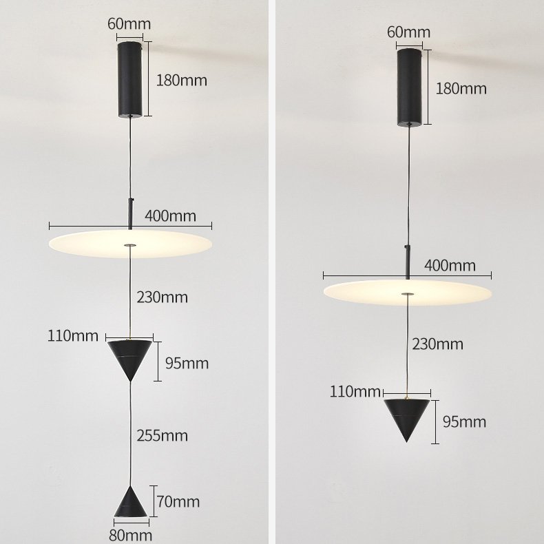 Danish vintage Pendant light with carved resin ceiling Frisbee simple design chandelier for dining table living room bedroom