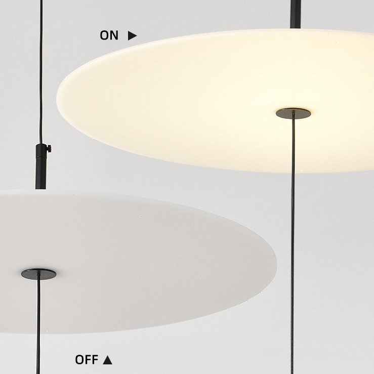 Danish vintage Pendant light with carved resin ceiling Frisbee simple design chandelier for dining table living room bedroom